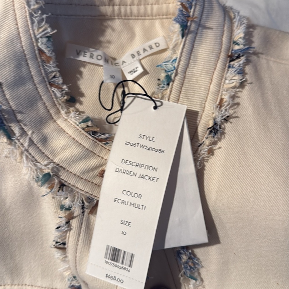Veronica Beard Darren Ivory Tweed Jacket NWT - Picture 11 of 12